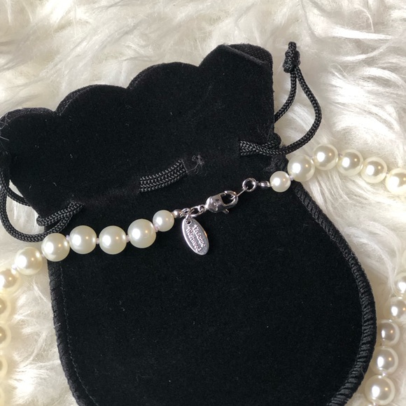 Vivienne Westwood Pink Saturn Pearl Choker - Picture 5 of 7